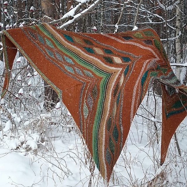 Peacock Feather Shawl SE