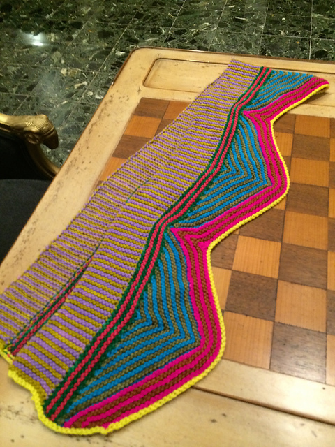 Colorful Garter Stripe Scarf