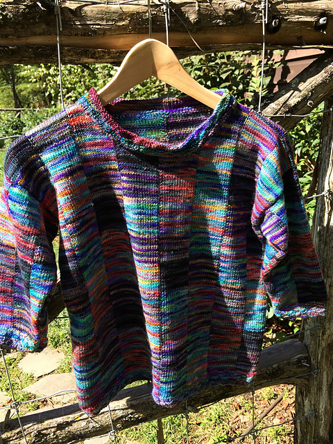 Intarsia Squares Pullover
