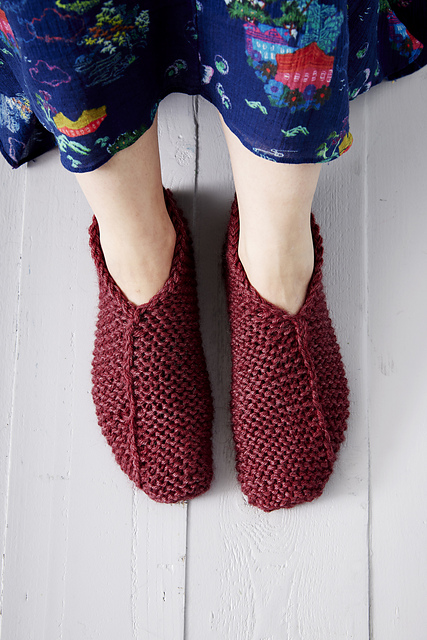 Easy knit slippers