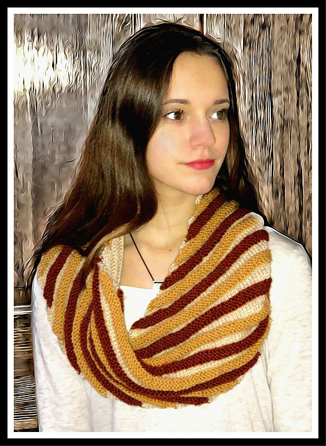 Bias Stripe Cowl