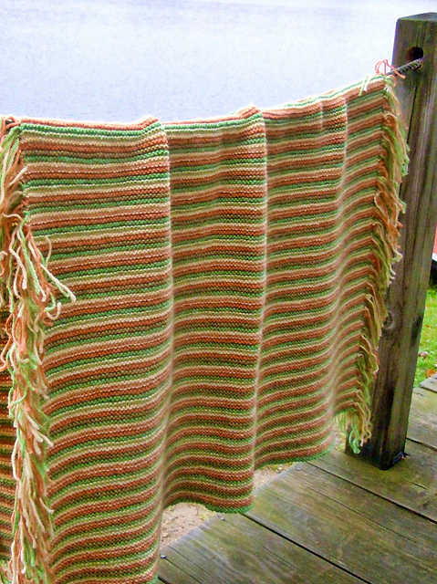 Garter Stripe Afghan