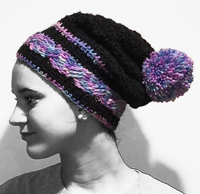 Colored Cable Hat
