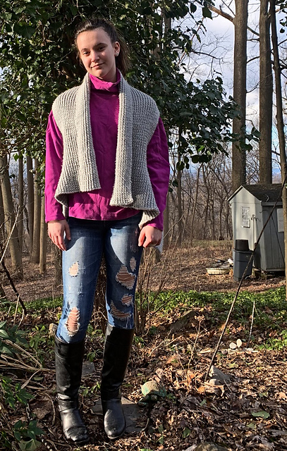 Easy Rib Twist Shawl
