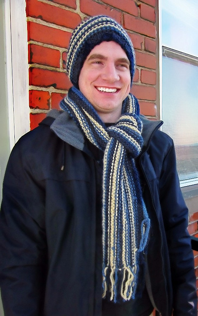 Long Stripe Scarf & Hat