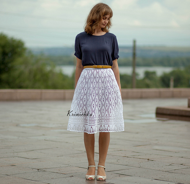 Crochet midi skirt