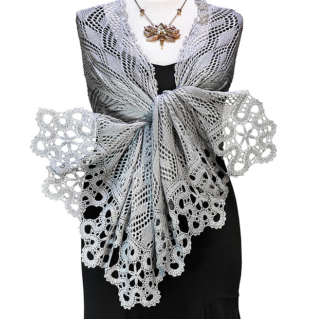 CELESTE Bruges Lace Shawl