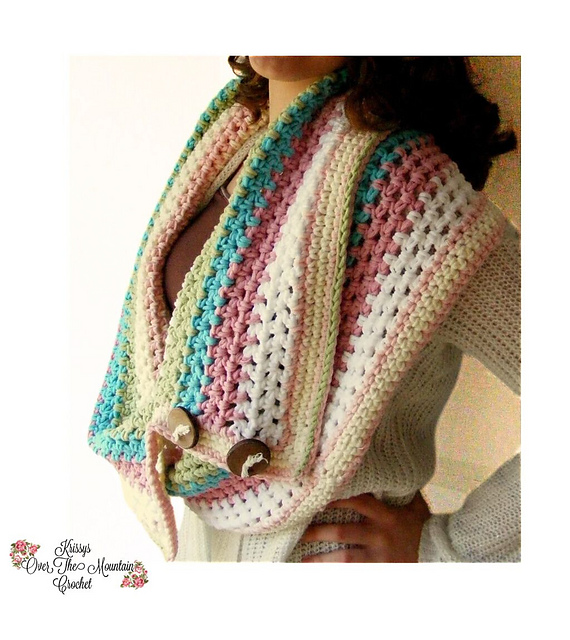 Creamy Sherbert Caped Infinity Scarf Hoodie