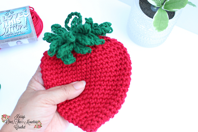 3D Strawberry Dishcloth