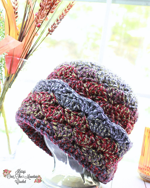Ravelry: Brimmed Chunky Shells Hat pattern by Kris Moore