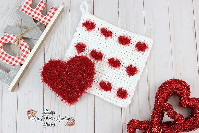 Sweet Heart Dishcloth