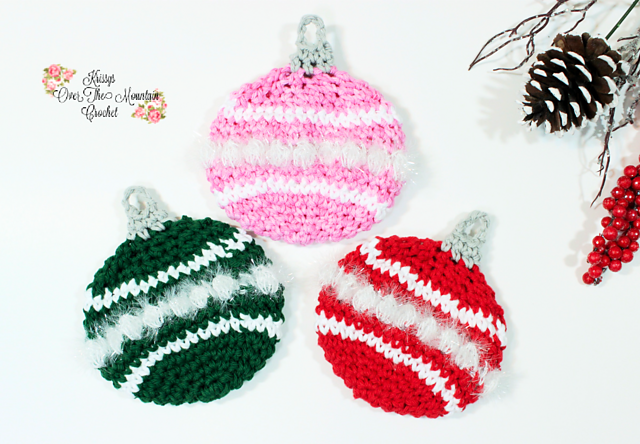 Christmas Ornament Dishcloth