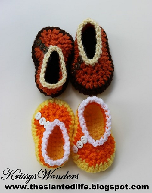 Candy Corn Shoes for Baby