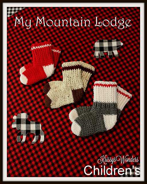 Child Lumberjack Slipper Socks