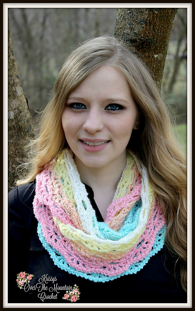 Ladies Mirrored Fan Lace Scarf
