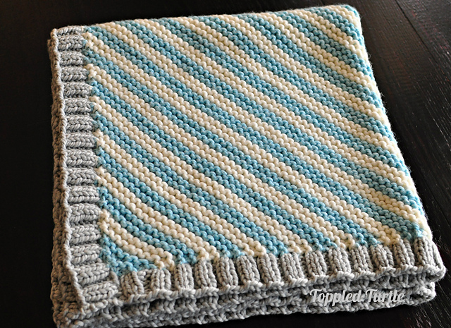 Bias Striped Baby Blanket