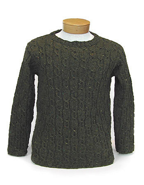 Skye Tweed Unisex Cable Rib Pullover