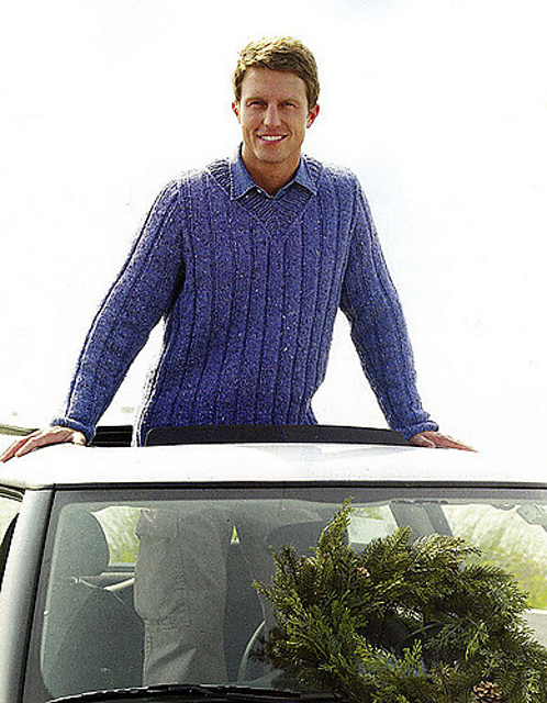 #33 Ribbed V-Neck Sweater