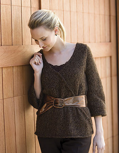 Inca Marl Mock Wrap Pullover
