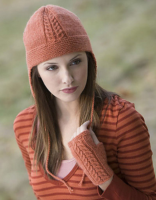 Lavish Flap Hat and Mitts