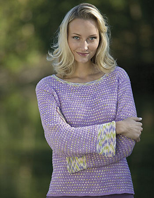 Bam Boo and Bam Boo Print Slip Stitch Pullover