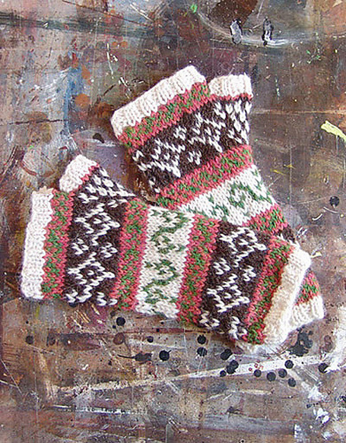 Inca Alpaca Fair Isle Mitts