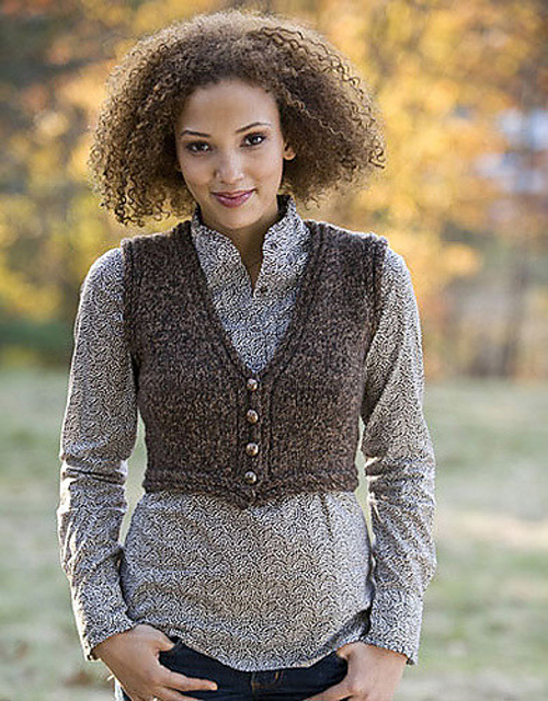 Ravelry: Tryst Cropped Vest pattern by Kristen TenDyke