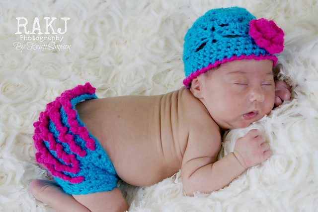 Blossom Hat and Diaper Cover