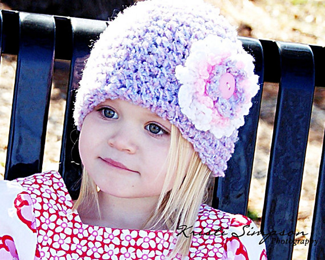 Purple Bloom Beanie