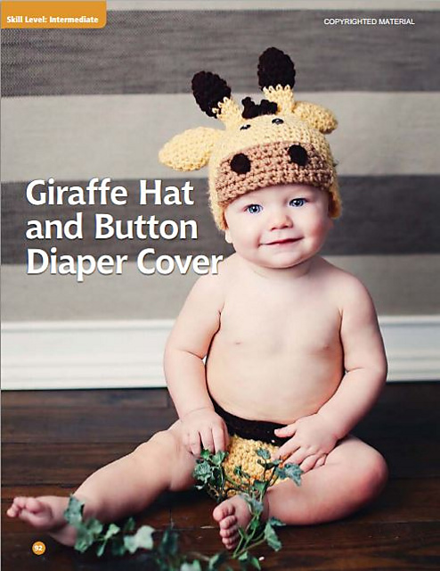 Giraffe Hat & Diaper Cover Set