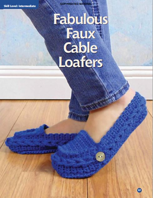 Fabulous Faux Cable Loafers