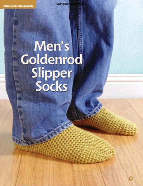 Men's Goldenrod Slipper Socks