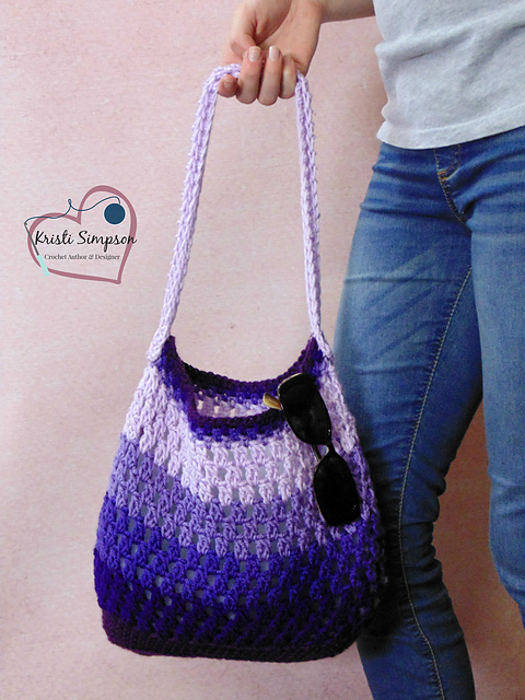 Purple Waves Tote
