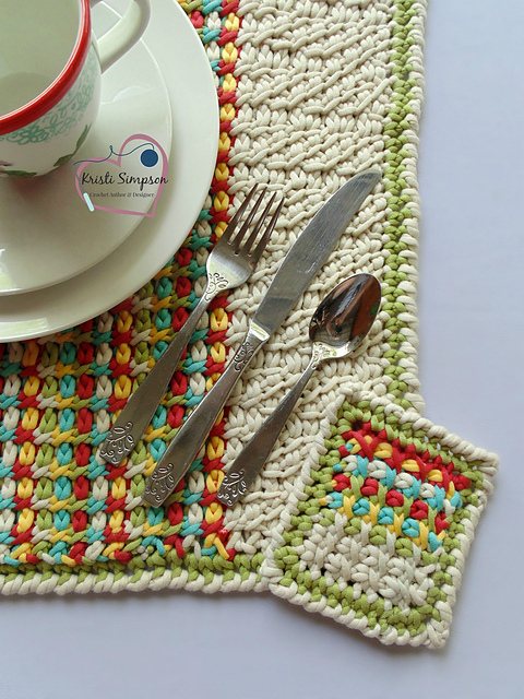 Criss Cross Place Mat and Coaster Set