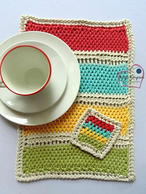 Waffles Place Mat and Coaster Set