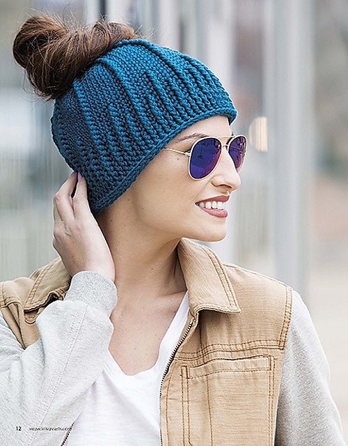 Ribbed Bun Hat