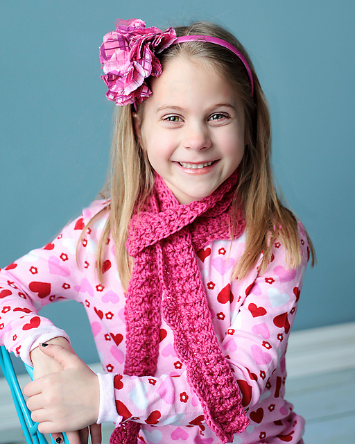 Rippling Raspberry Scarf