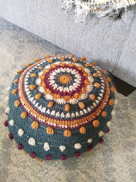 Stitch Sampler Pouf