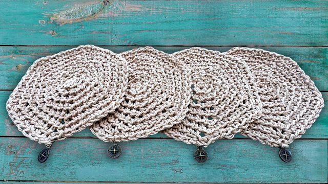 Luca's Compass Rope Coasters