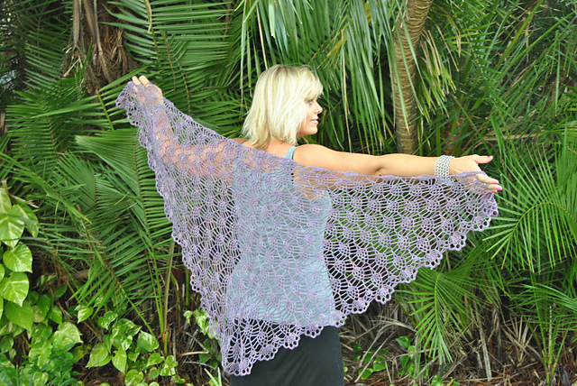 Lilaberry Lace Shawl