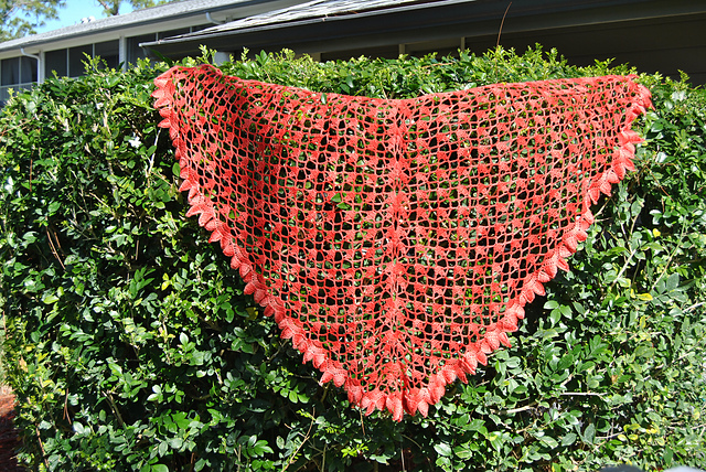 Molten Lava Crochet Shawl