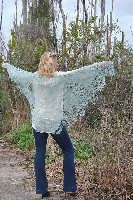 Misty Memories Knit Lace Shawl