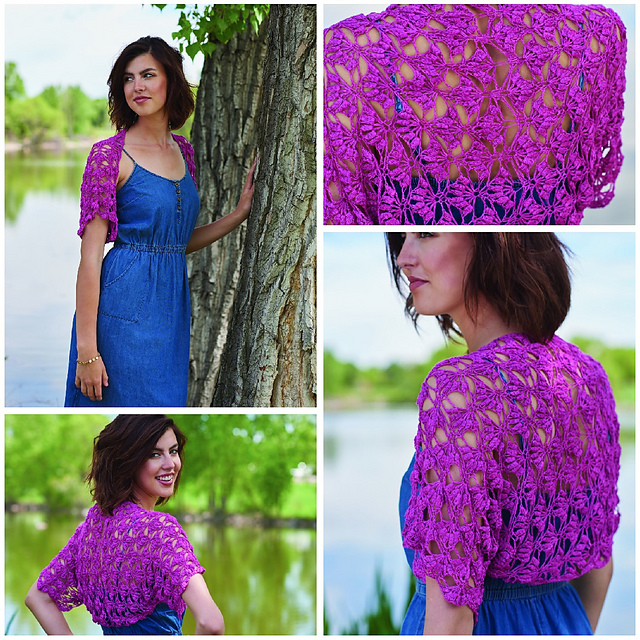 Geisha Fan Petal Stitch Shrug