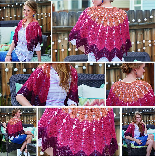 Sorrento Sunset Starburst Shawl