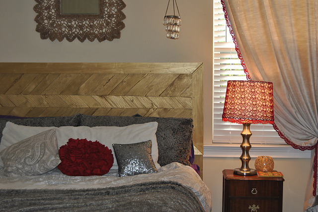 Million Dollar Red Beaded Lampshade