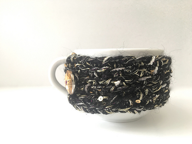 Wild Tunisian Coffee Mug Cozy
