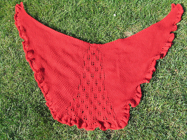 Flaming Hot Faroese Shawl Pattern