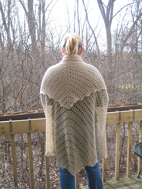 Rectangular Lace Shawl, pattern# P06103