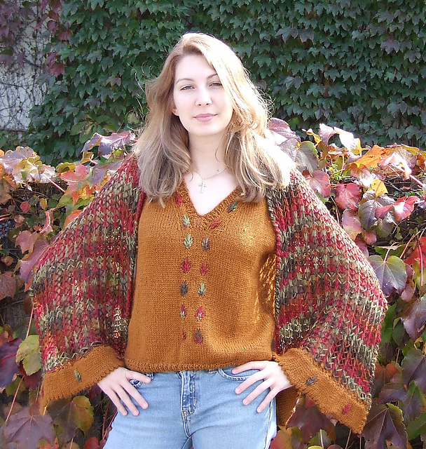 Fireflower Shell and Shawl