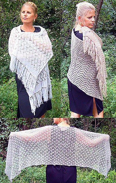 AVA 3-in-1 Knit Lace Shawls Pattern